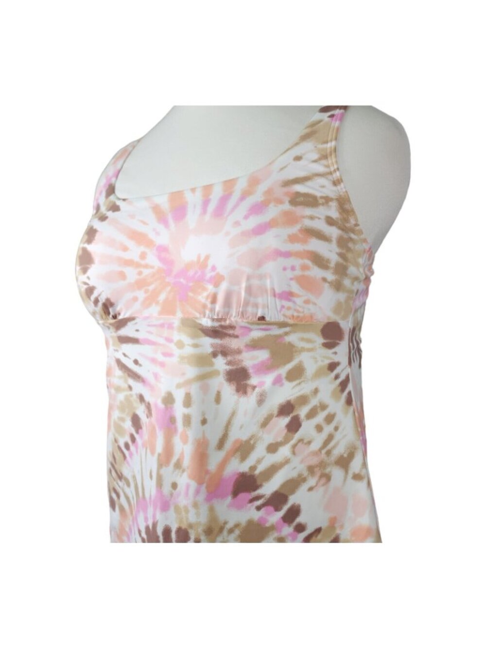 Lands End Tankini Swim Top Size 12 Square Neck Underwire Bra Swimsuit New - Picture 2 of 10